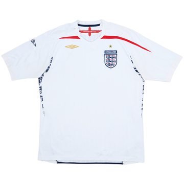2007-09 England Home Shirt - 4/10 - (XL)