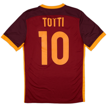 2015-16 Roma Home Shirt Totti #10 - 5/10 - (S)