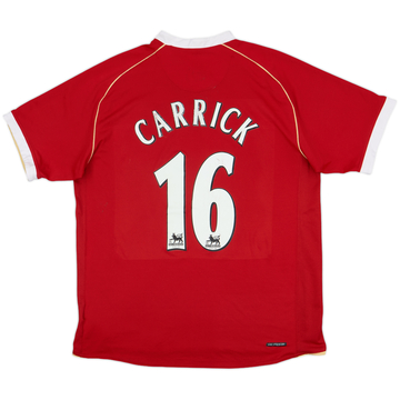 2006-07 Manchester United Home Shirt Carrick #16 - 6/10 - (L)