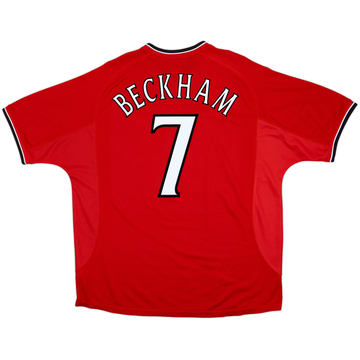 2000-02 Manchester United Home Shirt Beckham #7 - 9/10 - (XXL)