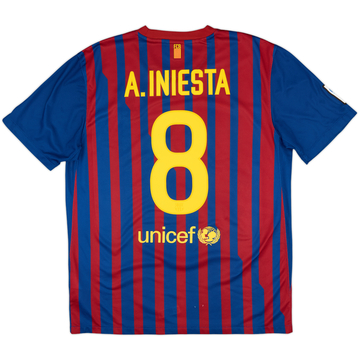 2011-12 Barcelona Home Shirt A.Iniesta #8 - 8/10 - (L)