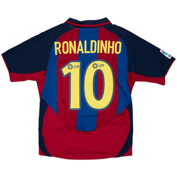 2003-04 Barcelona Home Shirt Ronaldinho #10 - 7/10 - (S)