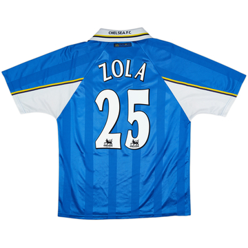 1997-99 Chelsea Home Shirt Zola #25 - 8/10 - (XL)