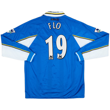 1997-99 Chelsea Home L/S Shirt Flo #19 - 8/10 - (L)