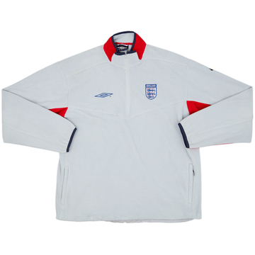 2002-04 England Umbro 1/4 Zip Fleece Drill Top - 8/10 - (XL)