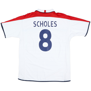 2003-05 England Home Shirt Scholes #8