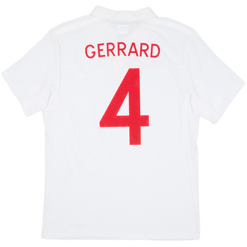 2009-10 England Home Shirt Gerrard #4 - 6/10 - (L)
