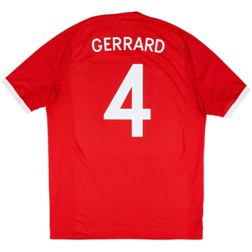 2010-11 England Away Shirt Gerrard #4 - 8/10 - (L)