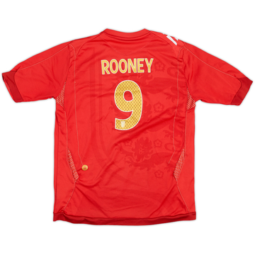 2006-08 England Away Shirt Rooney #9 - 5/10 - (L.Boys)