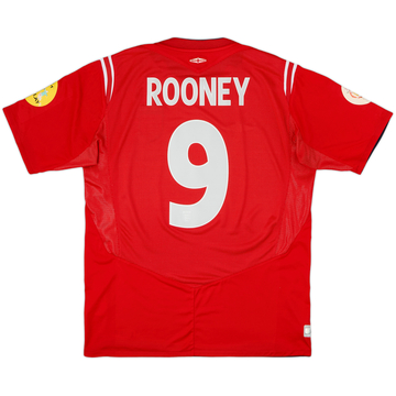 Camiseta de visitante de Inglaterra 'vs Croatia' 2004-06 Rooney #9 - 5/10 - (L)