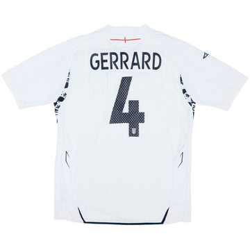 2007-09 England Home Shirt Gerrard #4 - 6/10 - (L)