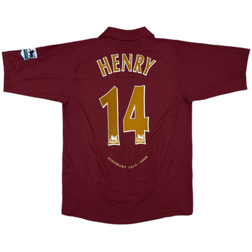 2005-06 Arsenal Home Shirt Henry #14 - 10/10 - (L)