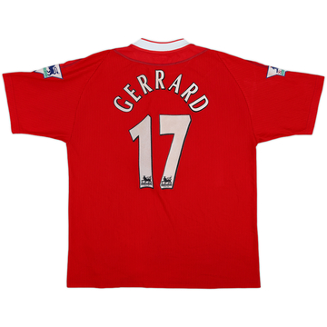 2002-04 Liverpool Home Shirt Gerrard #17 - 6/10 - (L)