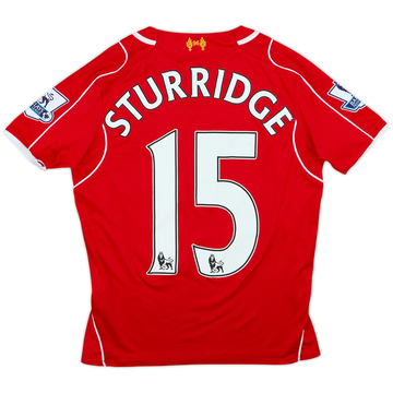 2014-15 Liverpool Home Shirt Sturridge #15 - 5/10 - (M.Boys)