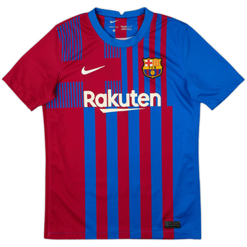 2021-22 Barcelona Home Shirt - 8/10 - (L.Boys)