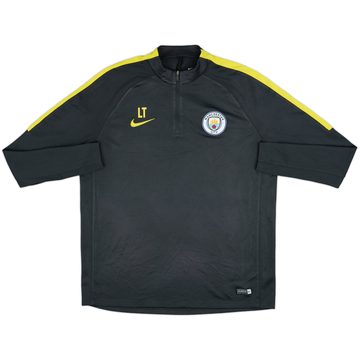 2016-17 Manchester City Staff Issue 1/4 Zip Training Top LT - 8/10 - (XL)