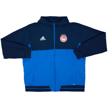 2017-18 Olympiakos adidas Hooded Track Jacket - 6/10 - (XXL)