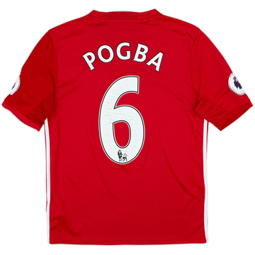 2016-17 Manchester United Home Shirt Pogba #6 - 5/10 - (XL.Boys)