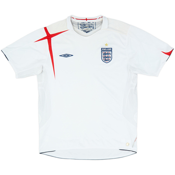 2005-07 England Home Shirt - 5/10 - (XL)