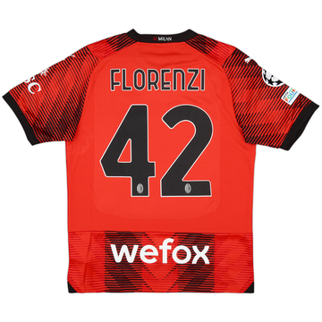 2023-24 AC Milan Home Shirt Florenzi #42 - 8/10 - (M)
