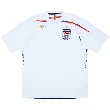 2007-09 England Home Shirt - 4/10 - (XL)