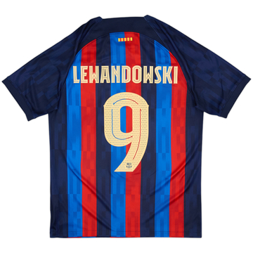 2022-23 Barcelona Home Shirt Lewandowski #9 - 8/10 - (M)