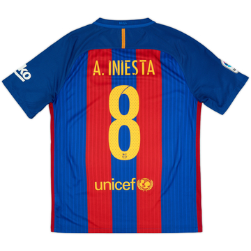 Camiseta de local del Barcelona 2016-17 A.Iniesta #8 - 8/10 - (M)