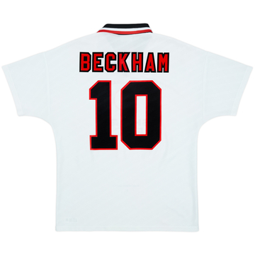 1996-97 Manchester United Away Shirt Beckham #10 - 6/10 - (L)