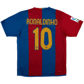 2006-07 Barcelona Home Shirt Ronaldinho #10 - 7/10 - (L)