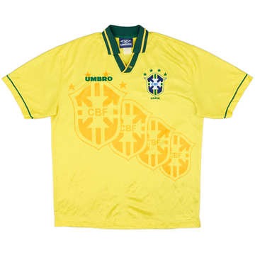 1994 Brazil Home Shirt #9 - 8/10 - (XL)