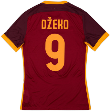 2015-16 Roma Authentic Home Shirt Dzeko #9 - 9/10 - (S)