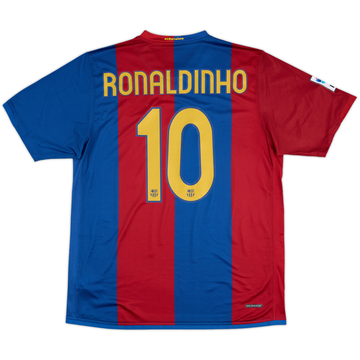 2006-07 Barcelona Home Shirt Ronaldinho #10 - 9/10 - (L)