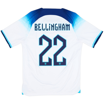 2022-23 England Home Shirt Bellingham #22 - 8/10 - (S)