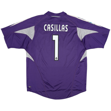 2004-05 Real Madrid GK S/S Shirt Casillas #1 - 8/10 - (L)