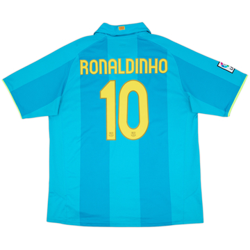2007-09 Barcelona Away Shirt Ronaldinho #10 - 8/10 - (XXL)