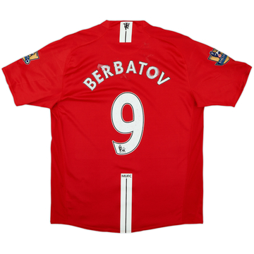 2007-09 Manchester United Home Shirt Berbatov #9 - 5/10 - (L)