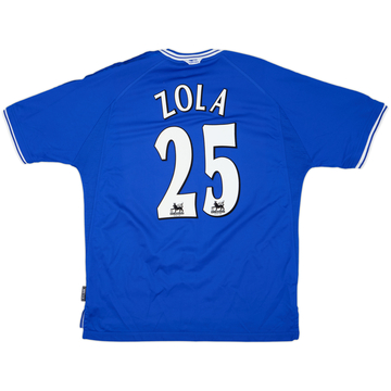 1999-01 Chelsea Home Shirt Zola #25 - 9/10 - (XL)