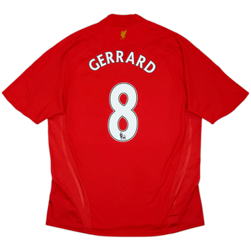 2008-10 Liverpool Home Shirt Gerrard #8 - 8/10 - (XL)