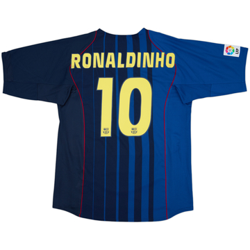 2004-05 Barcelona Away Shirt Ronaldinho #10 - 7/10 - (L)
