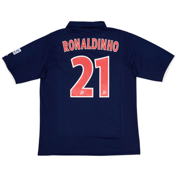 2001-02 Paris Saint-Germain Home Shirt Ronaldinho #21 - 8/10 - (L)