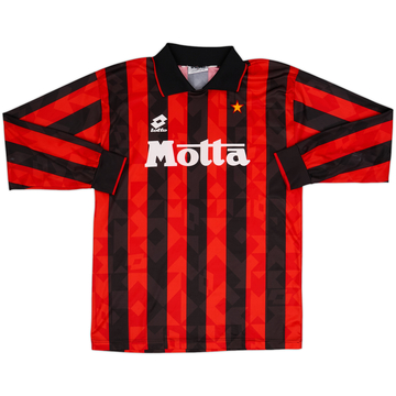1993-94 AC Milan Home L/S Shirt - 8/10 - (L)