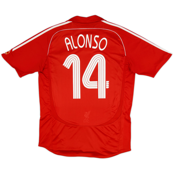 2006-08 Liverpool Home Shirt Alonso #14 - 7/10 - (L)