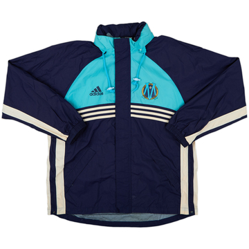 1999-00 Olympique Marseille adidas Hooded Rain Jacket - 6/10 - (M/L)