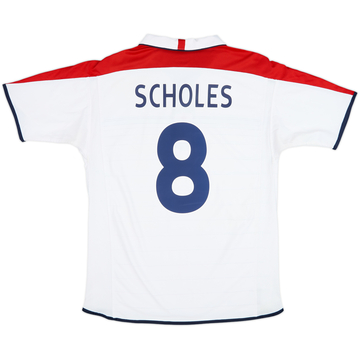 2003-05 England Home Shirt Scholes #8 - 6/10 - (L)