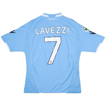 2009-10 Napoli Home Shirt Lavezzi #7 - 5/10 - (S)