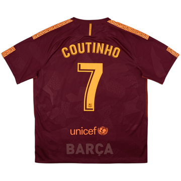 2017-18 Barcelona Third Shirt Coutinho #7 - 8/10 - (XL)