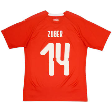 2018-20 Switzerland Home Shirt Zuber #14 - 8/10 - (M)