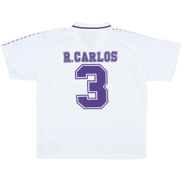 1996-97 Real Madrid Taquy Home Shirt R.Carlos #3 - 8/10 - (M)