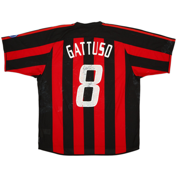 2003-04 AC Milan Home Shirt Gattuso #8 - 4/10 - (L)