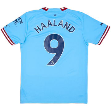 2022-23 Manchester City Home Shirt Haaland #9 - 8/10 - (S)